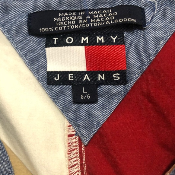 😎VTG Tommy Jean American Flag Buttondown - Picture 3 of 6